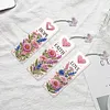 3Pcs Diamond Painting Blessing Flowers Bookmark for Book Lovers