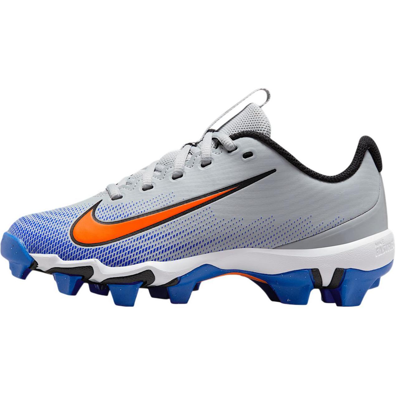 Nike Anti Slip Wear Resistant Low Top Kids' Soccer Shoes Gray Blue Teenagers