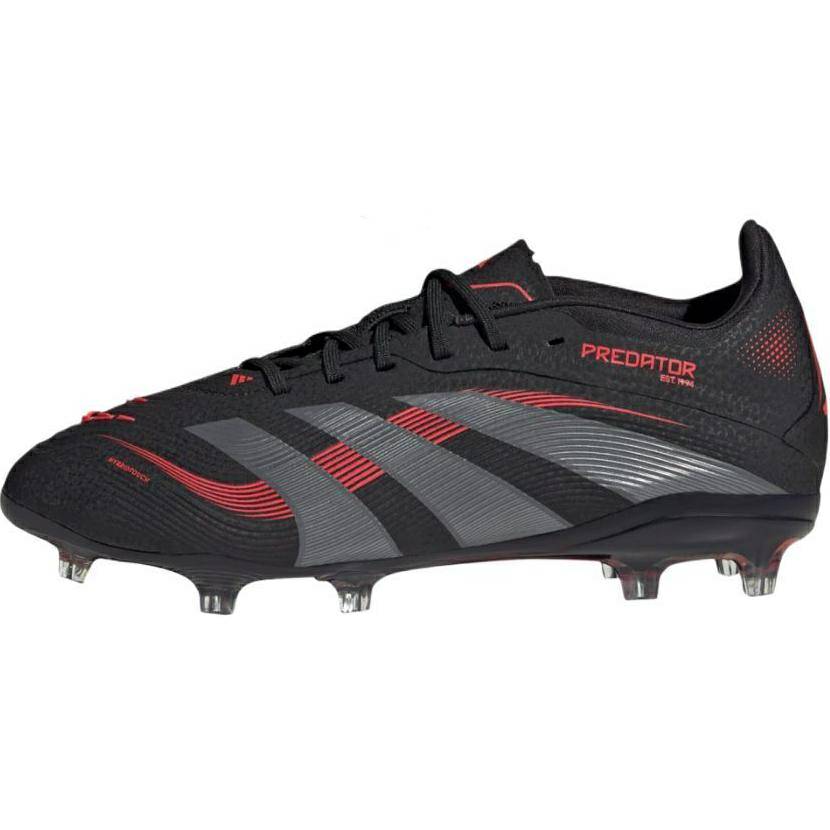 Adidas PREDATOR ELITE Anti Slip Wear Resistant Low Top Kids' Soccer Shoes Black Teenagers