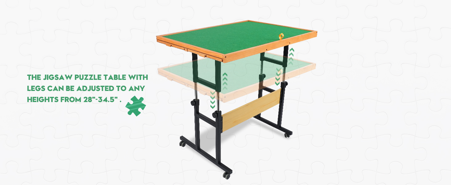 Adjustable Puzzle table with legs