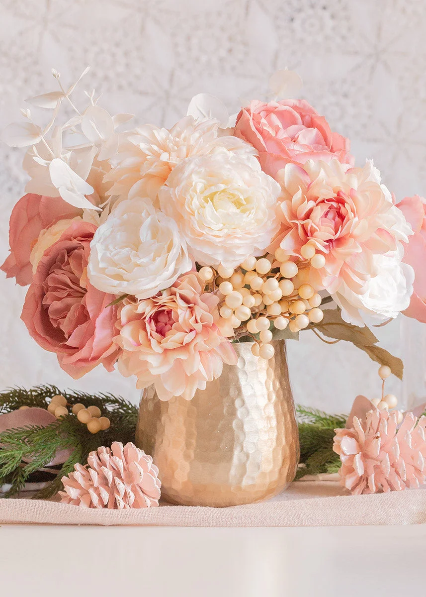 Fake Berries Pick in Cream Beige - 9"