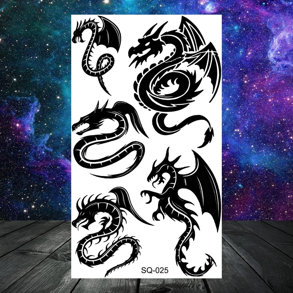 3D Constellation Rose Mountains Tatoos Temporary Tattoos For Women Men Star Moon Sun Realistic Fake Tattoo Small Washable Tatoos