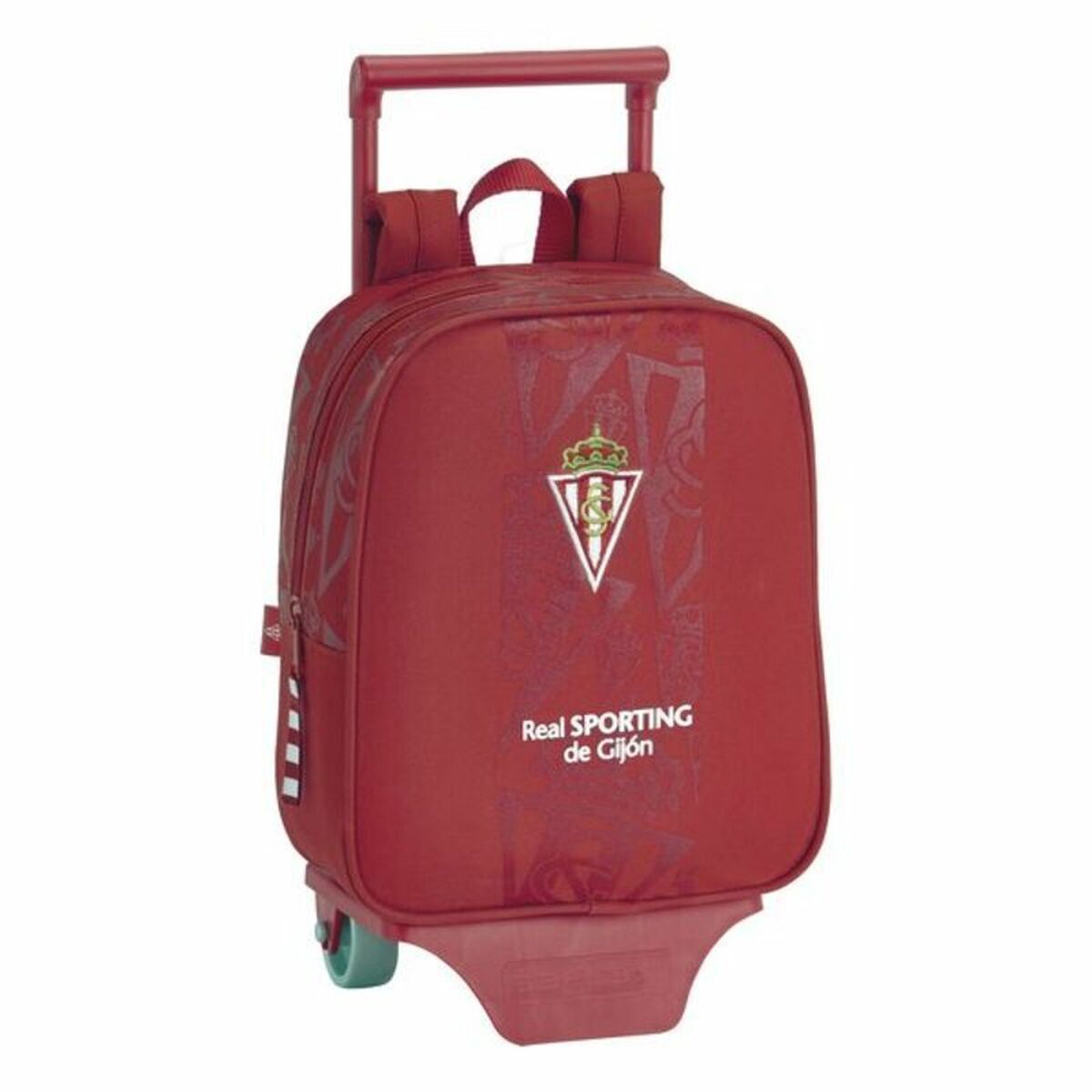School Rucksack with Wheels 805 Real Sporting de Gij&oacute;n 611972280 Red