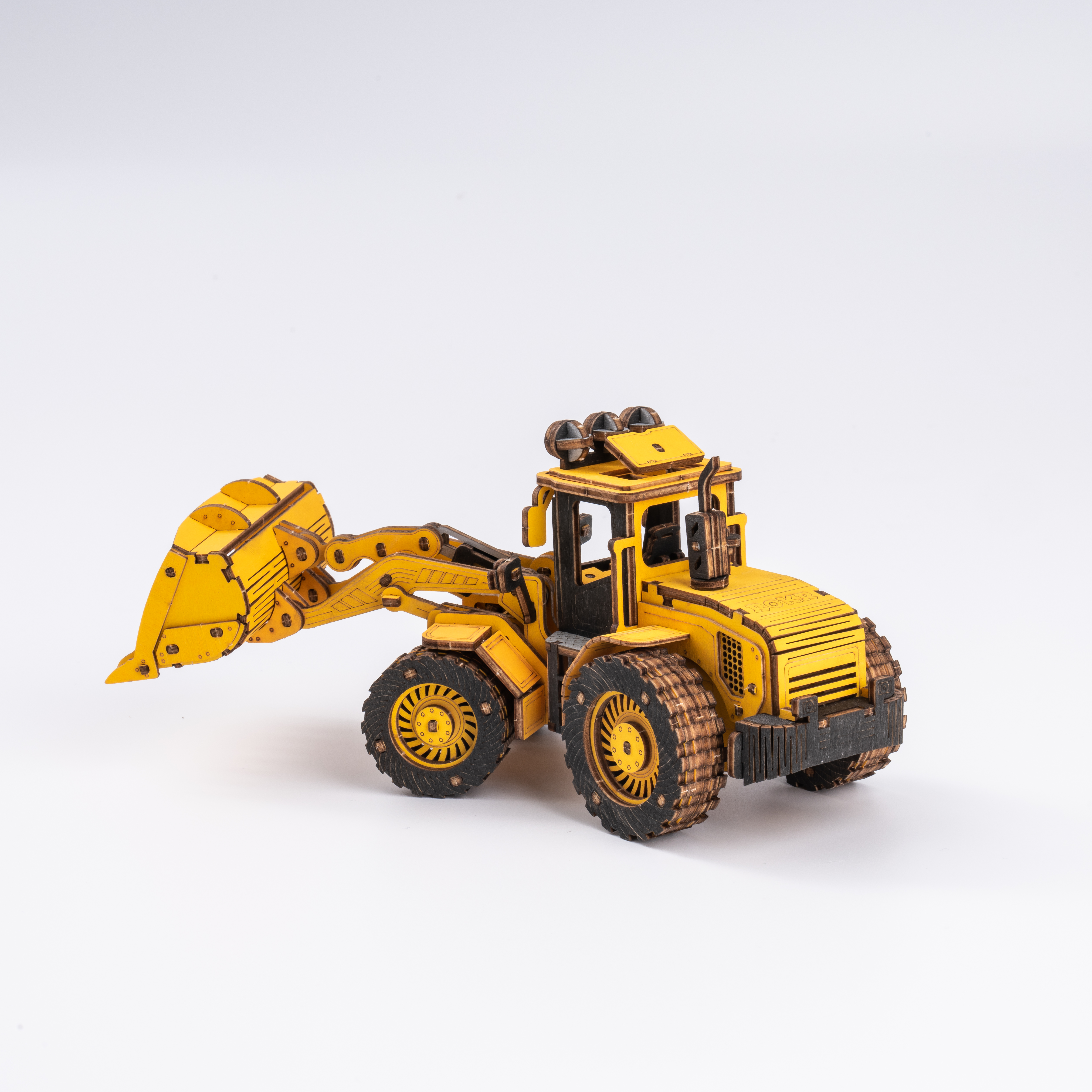 Wooden Bulldozer Engineering Vehicle 3D Wooden Puzzle TG509K 11