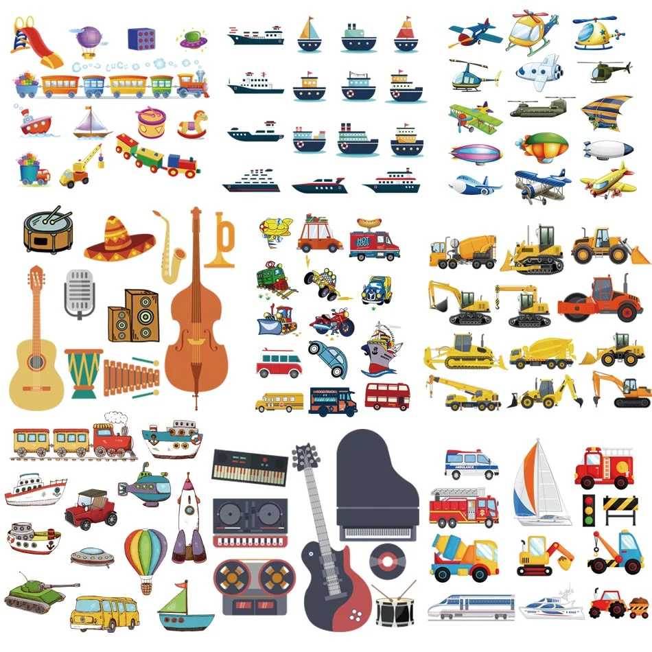 Cute Animals Heat Sticker On T-shirt DIY A-levels Iron On Transfer For Clothing Beautiful Design On Kid Clothes Patch Decoration