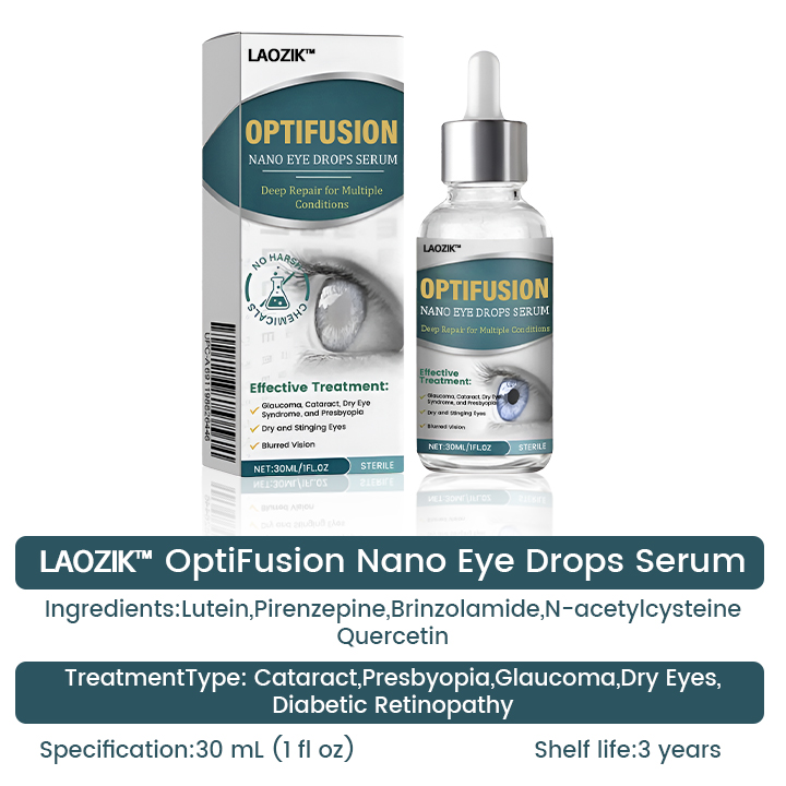 LAOZIK™ OptiFusion Nano Eye Drops Serum —Nano Technology Restores Clear Vision, No Glasses, No Surgery