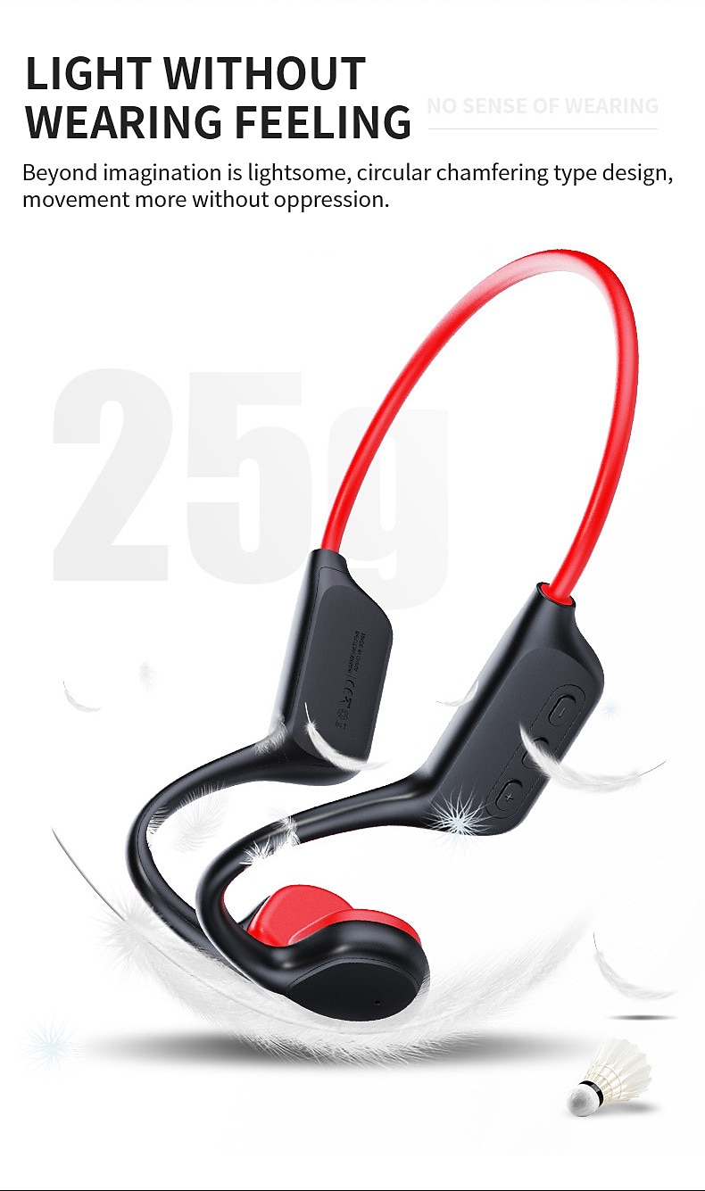 Bone Conduction Bluetooth Earphones - IPX8 Waterproof MP3 Player, 32GB Memory, HiFi Ear-Hook Headphones with Mic for Swimming 2025 - GBP £35 –P10