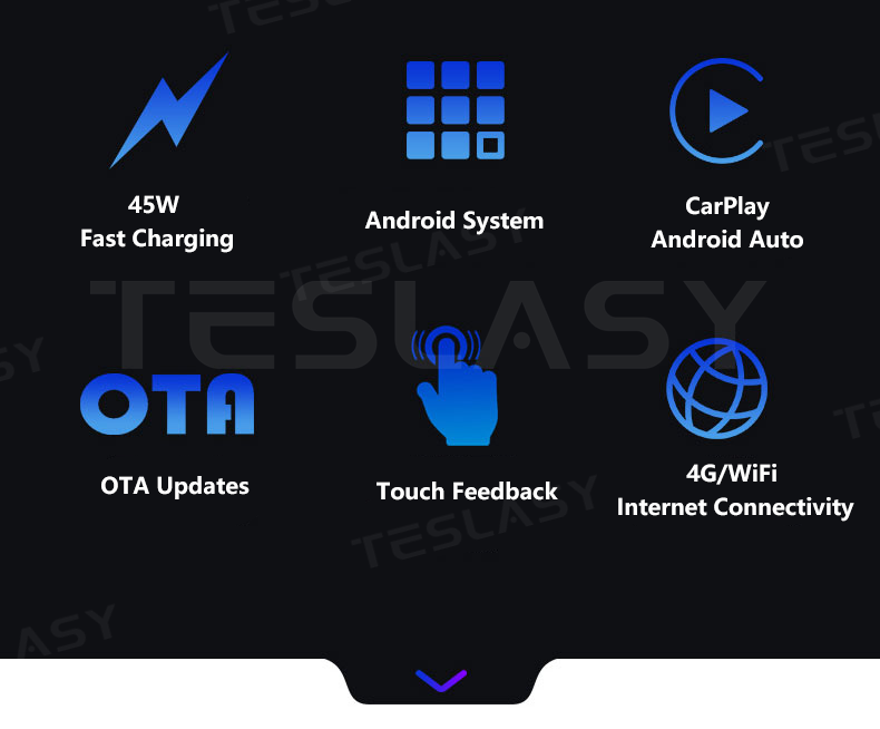 TESLASY Model Y/3 8-Inch 4G Android Rear Screen (Inspired Designed by Model 3 Highland Rear Screen)