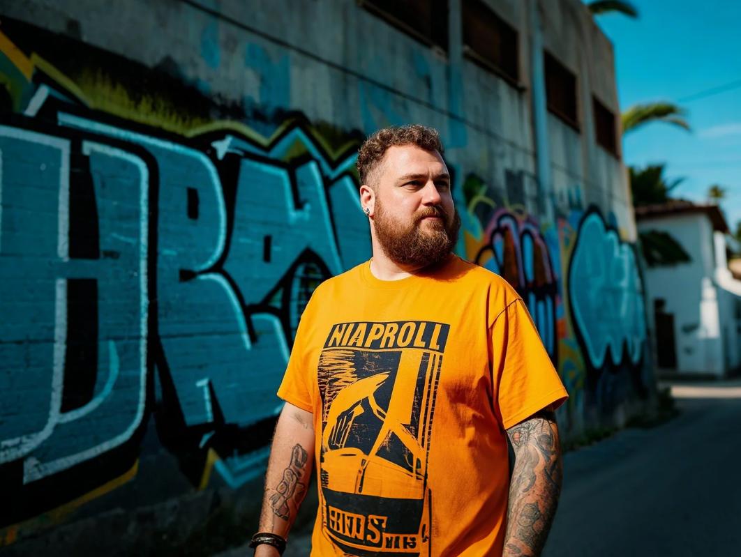 a big guy with big men’s urban fashion clothing