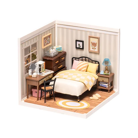 Rolife Sweet Dream Bedroom DIY Plastic Miniature House DW009 | Robotime Canada