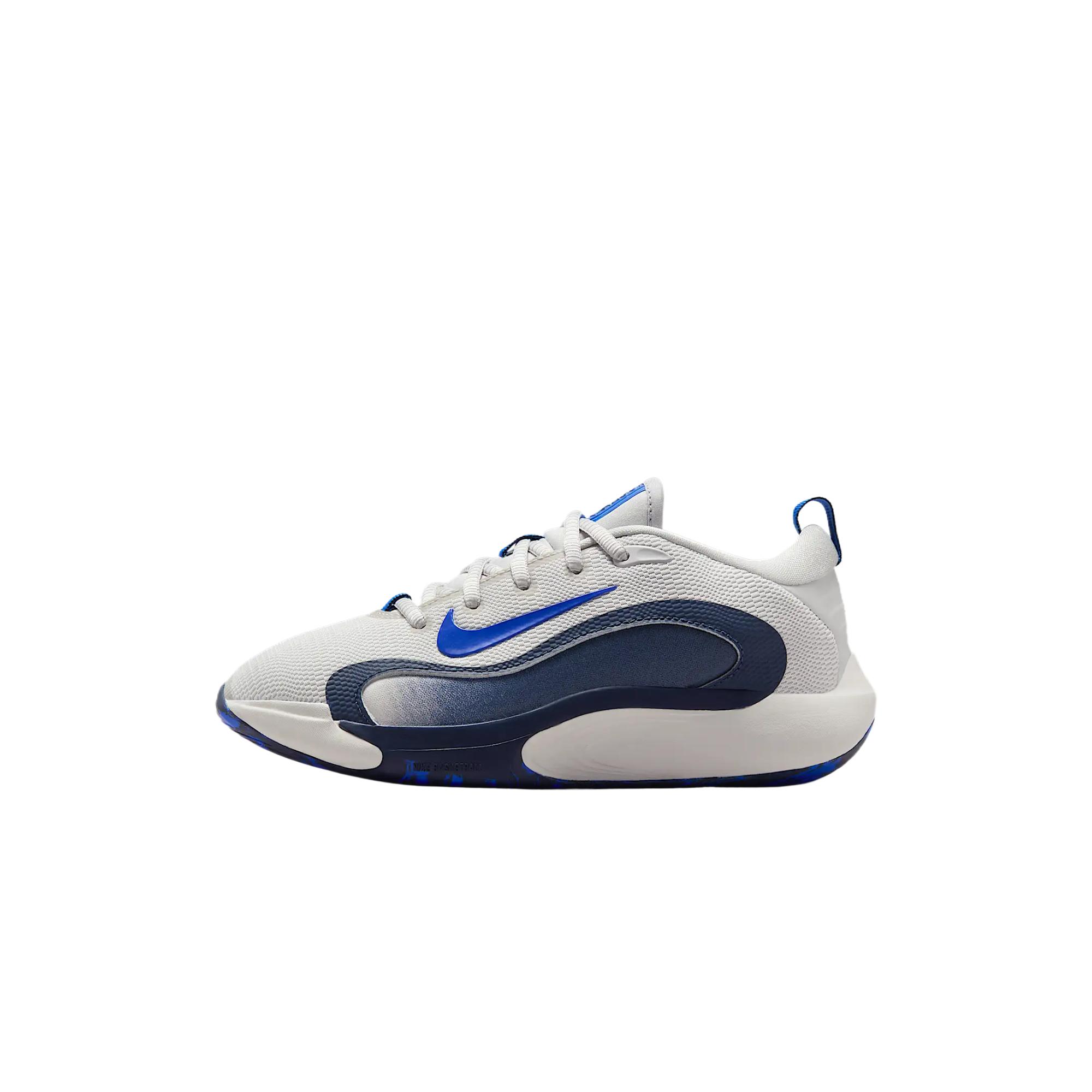 Nike ISOFLY Low Top Children's Basketball Shoes Gray Blue Kids'