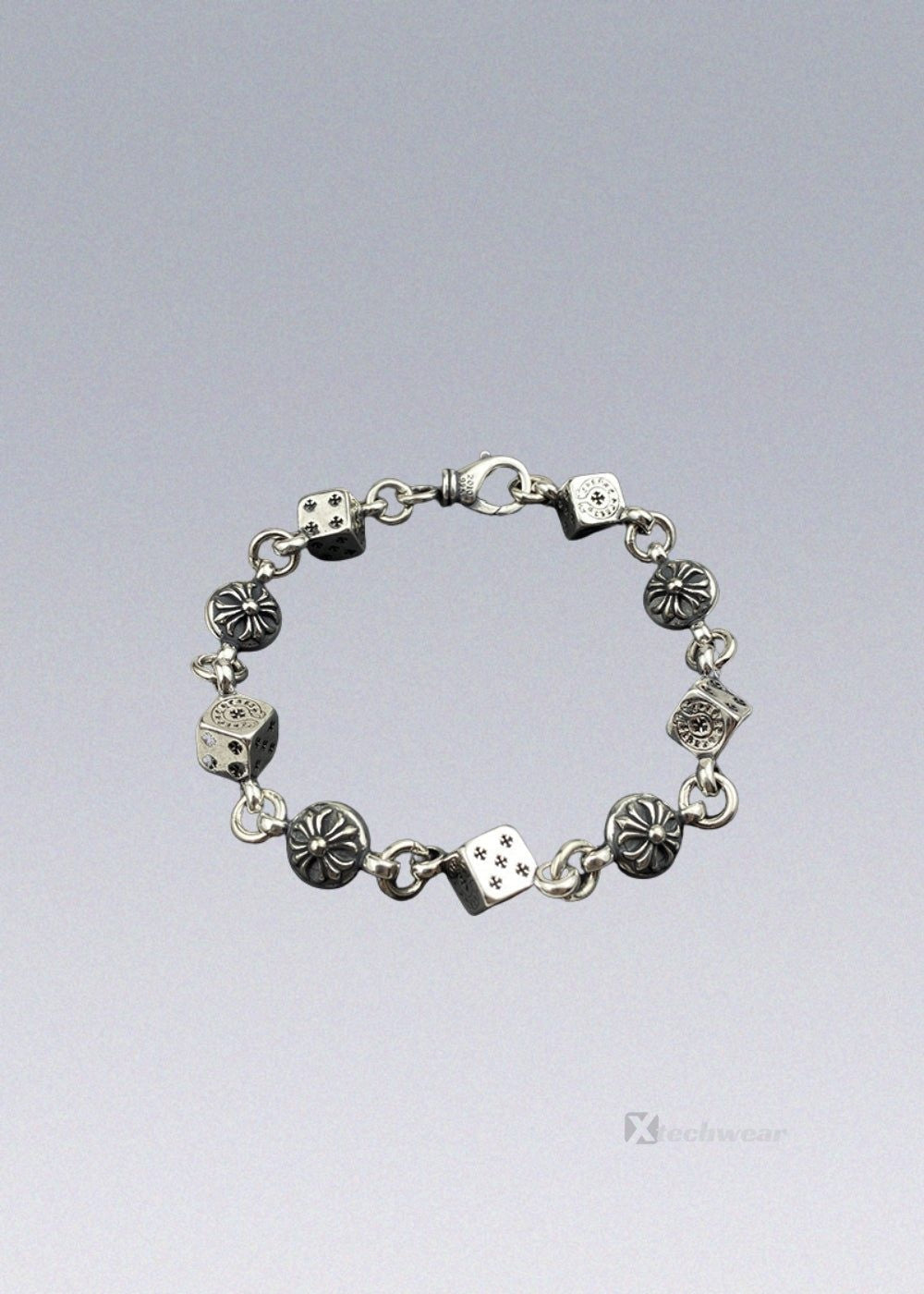 DICE AND CROSSBALL BRACELET - Chrome World JP