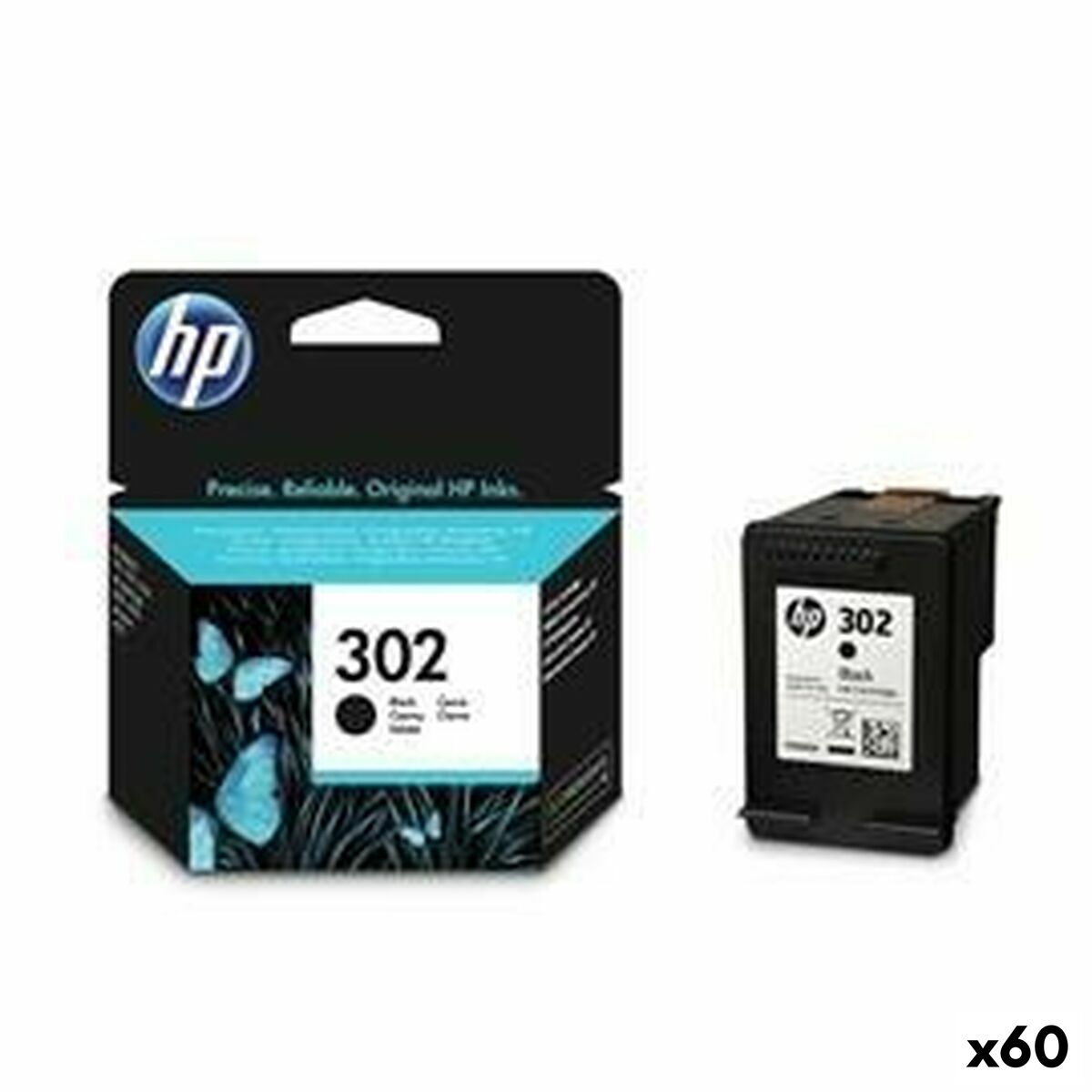 Original Ink Cartridge HP Officejet 3830 N&ordm; 302 Black (60 Units)