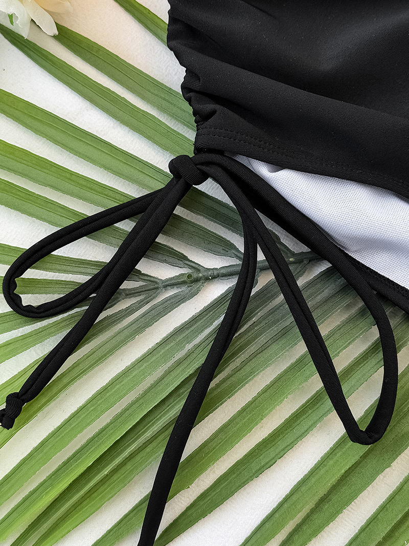 PASUXI Swimsuit Black Detail Drawstring