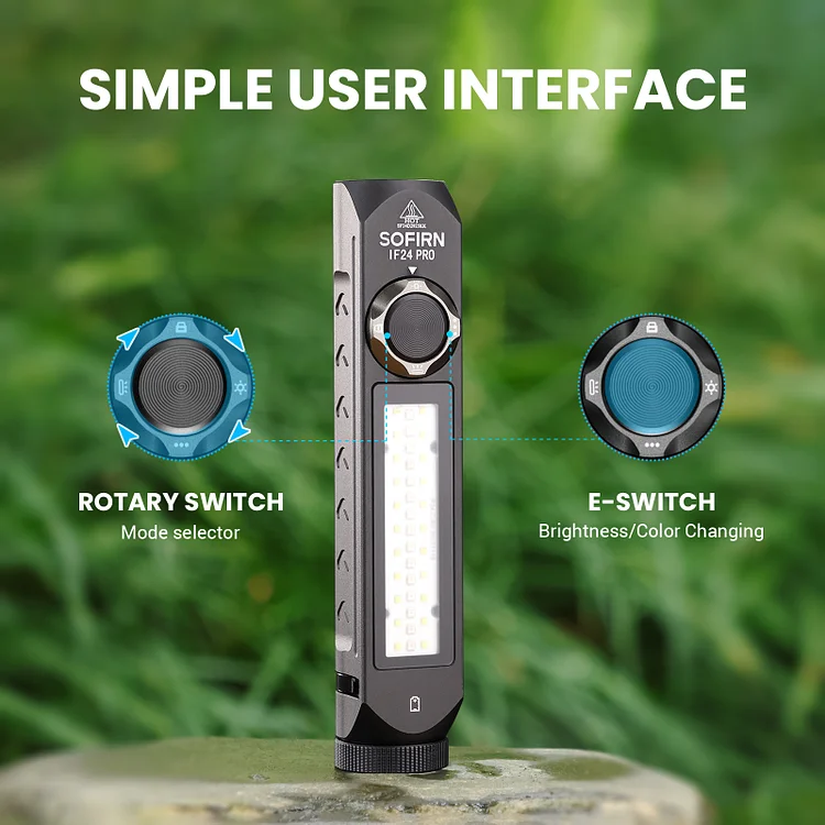 SOFIRN IF24 Pro Flashlight 1800lm SFT40 Buck Driver RGB Light