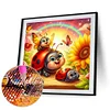 Diamond Painting-DIY Full Round Drill Flower Ladybird