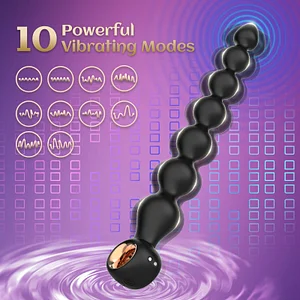Anal Beads Anal Vibrator Anal Plug Prostate Stimulator With 10 Vibrating Modes