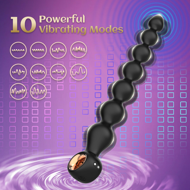 Anal Beads Anal Vibrator Anal Plug Prostate Stimulator With 10 Vibrating Modes