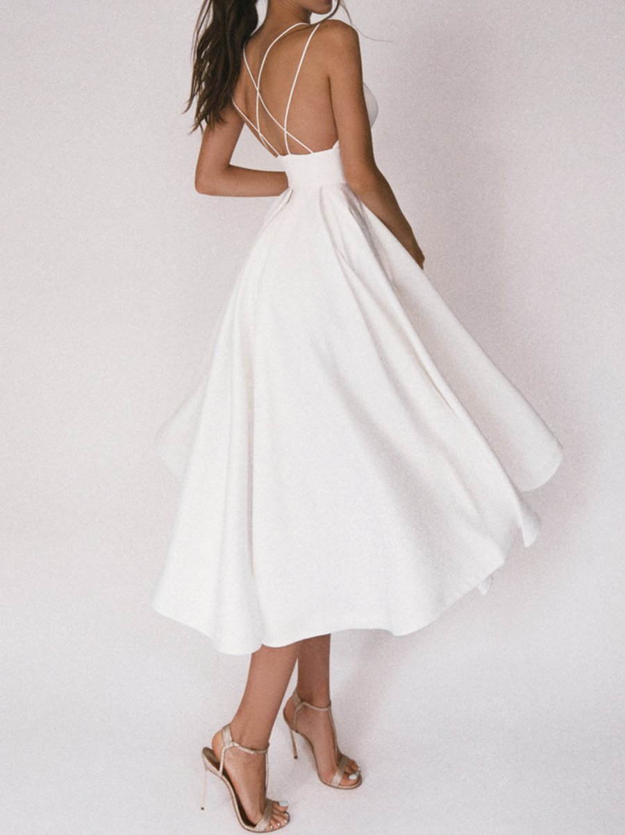 Sequined Strappy V-Neck Midi Lined Evening Dress main image 0