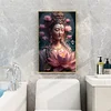 Fleur De Lotus Bouddhiste Guanyin - Diamant Rond 40X60CM