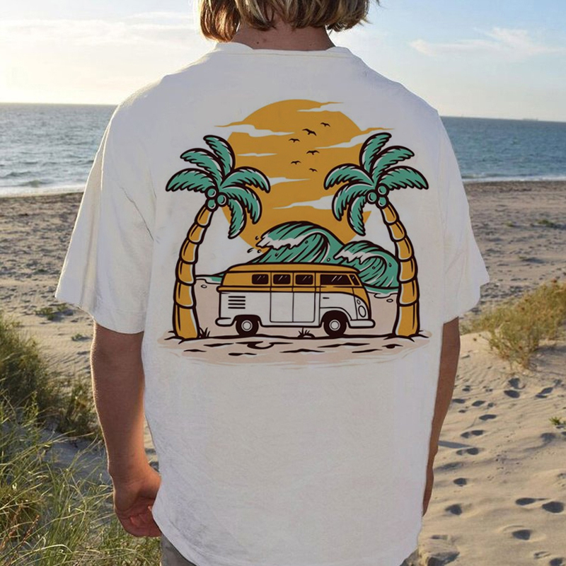 Summer Surf Retro Casual Tee