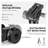Monopod Gimbal Head Tripod Mount for long telephoto lenses 360&deg; pan and 90&deg; tilt Monopod head, quick change Arca QR clamp and base 3/8" thread Max. load 4 kg 