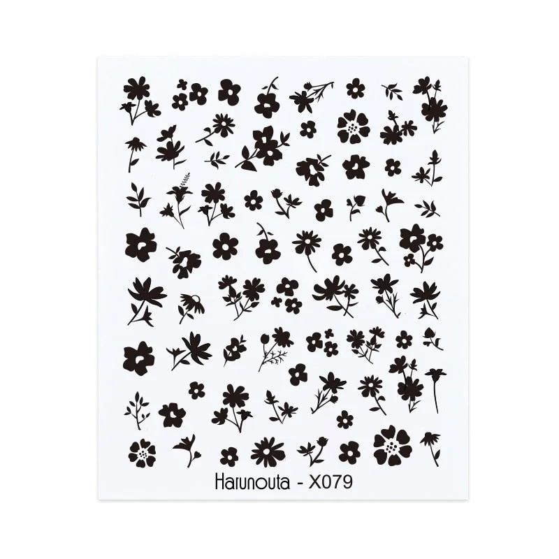 1Pc Spring Water Nail Decal And Sticker Flower Leaf Tree Green Simple Summer DIY Slider For Manicuring Nail Art Watermark