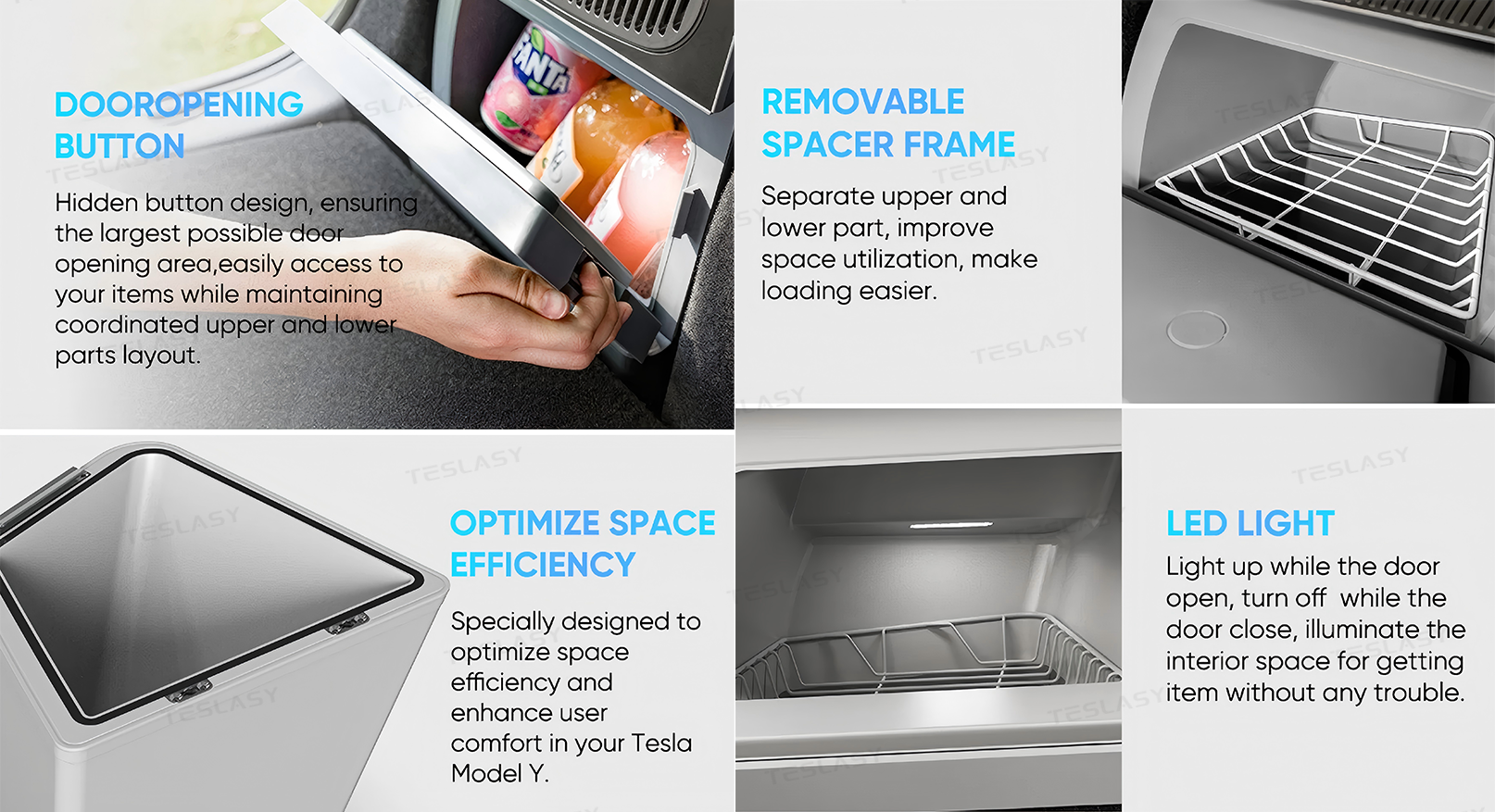 Teslasy 2025+ Model Y Juniper Trunk Fridge 16L Built-in Refrigerator (For Model Y 5 seats) | Teslasy