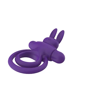 9 Vibrating Rabbit Multi-functional Cock Ring For Couple Play