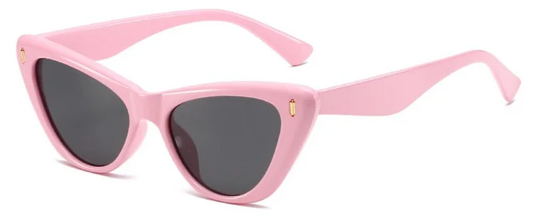 Vintage Black Frame Cat Eye Sunglasses Woman Retro Brand Designer Rice Nail Sun Glasses Female Elegant Traveling Glasses Oculos