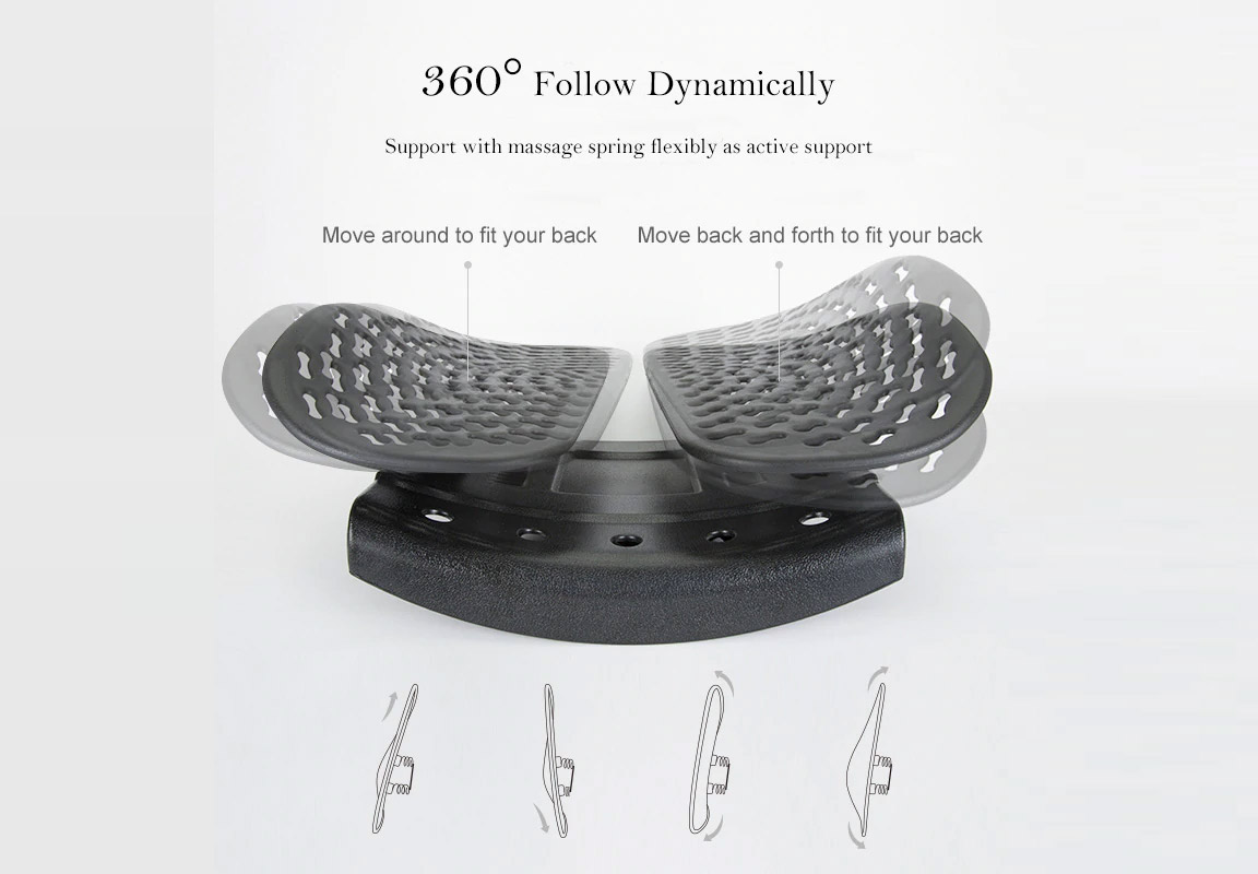Double-Winged Back Support For The Car - Adjustable Driving lumbar support looks like lungs