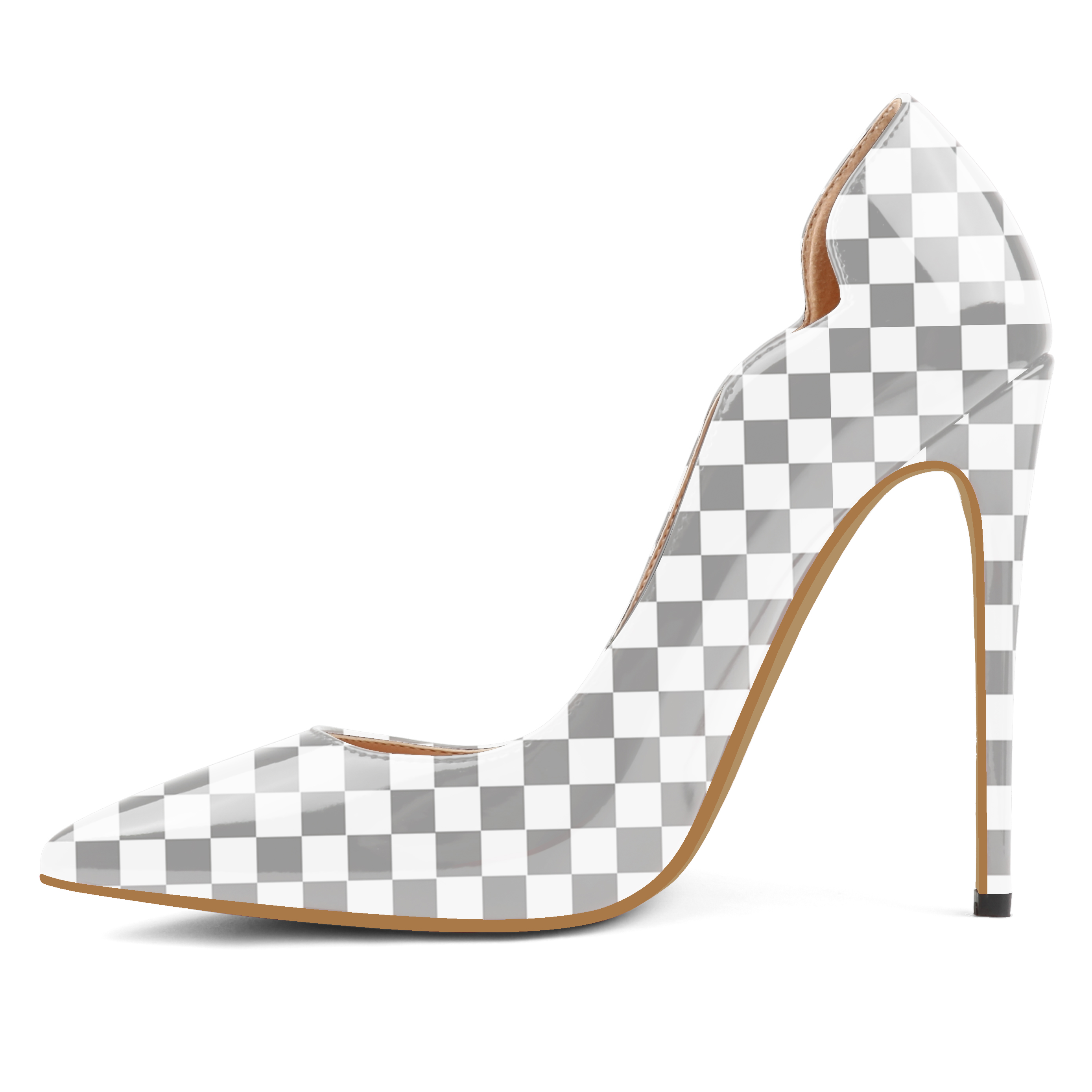 Plaid picture，4.72 inch/12cm  Pointed Toe Pumps High Heel Sexy Stilettos Slip On Office Cute Evening Dress Stilettos