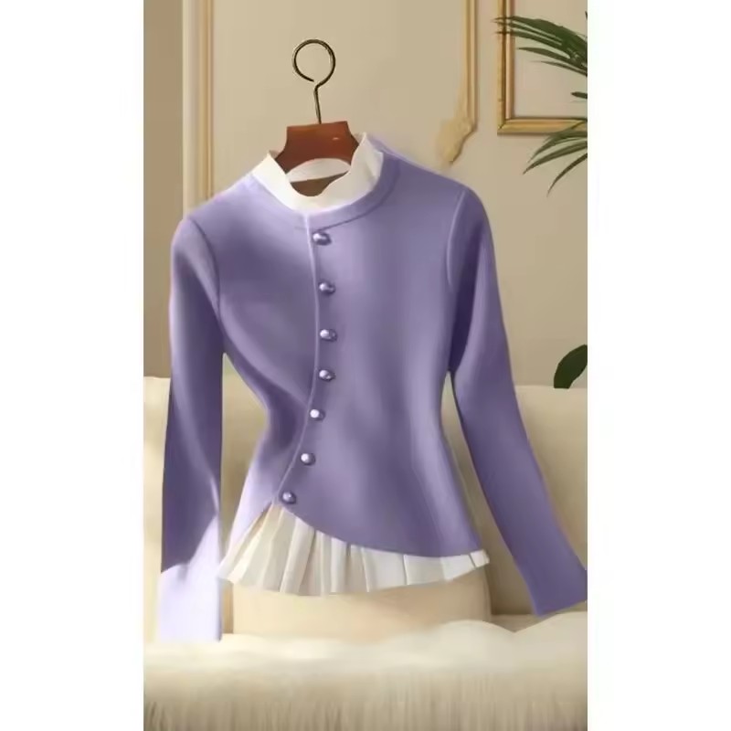 New Autumn Winter Women's Shirt 2025 Lazy Style Unique Temperament Ladies Shirt Slimming Fashion Design Sense Lady Blouse