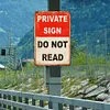 Private Sign Do Not Read - Vintage Metal Signs - 20*30cm/30*40cm - Warning