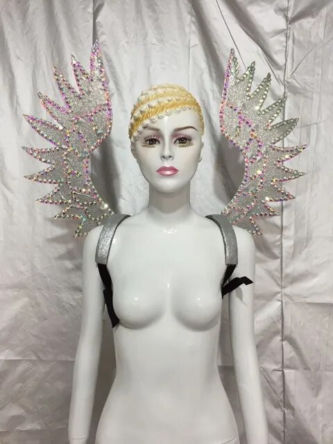 VCSHOES Brazil Rio Spanish Cuba Santiago Havana Venice Dionysia Carnival Float Mask Dress Masque Ball Costume Samba Plumage Plume Headd