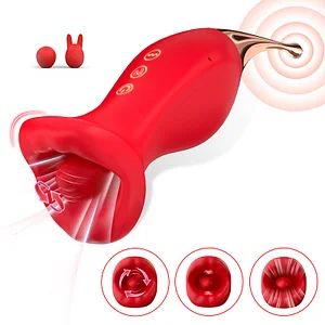 Big Mouth Tongue Vibrator Clit G Spot Sucking Stimulator With 10 Vibration