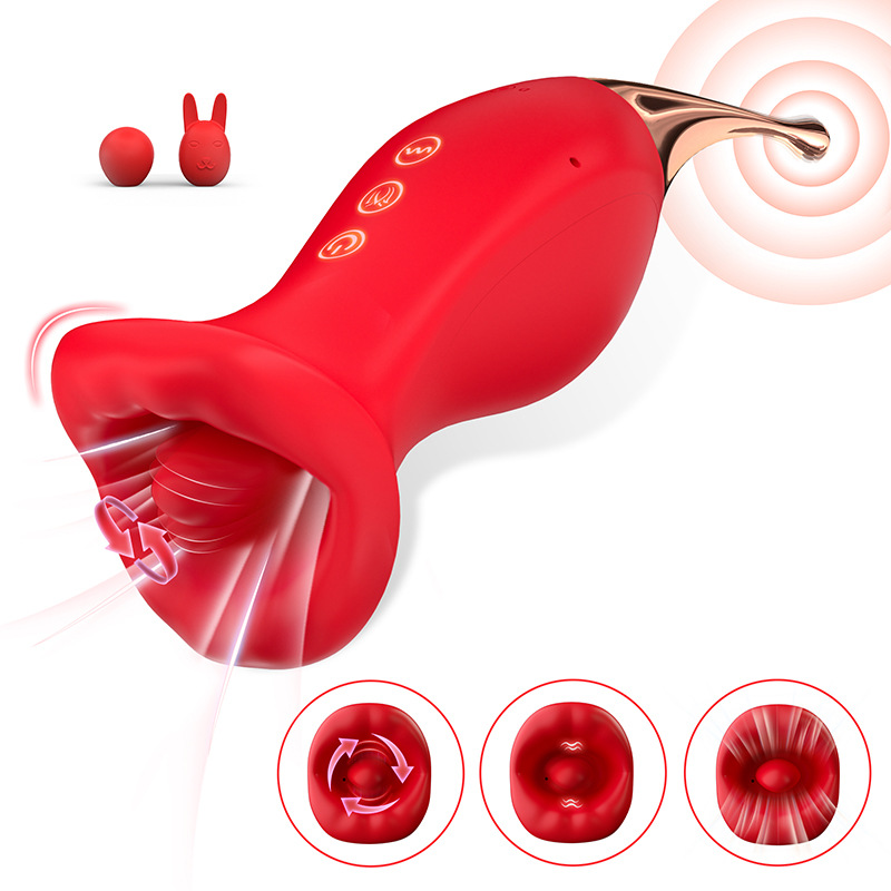 Big Mouth Tongue Vibrator Clit G Spot Sucking Stimulator With 10 Vibration