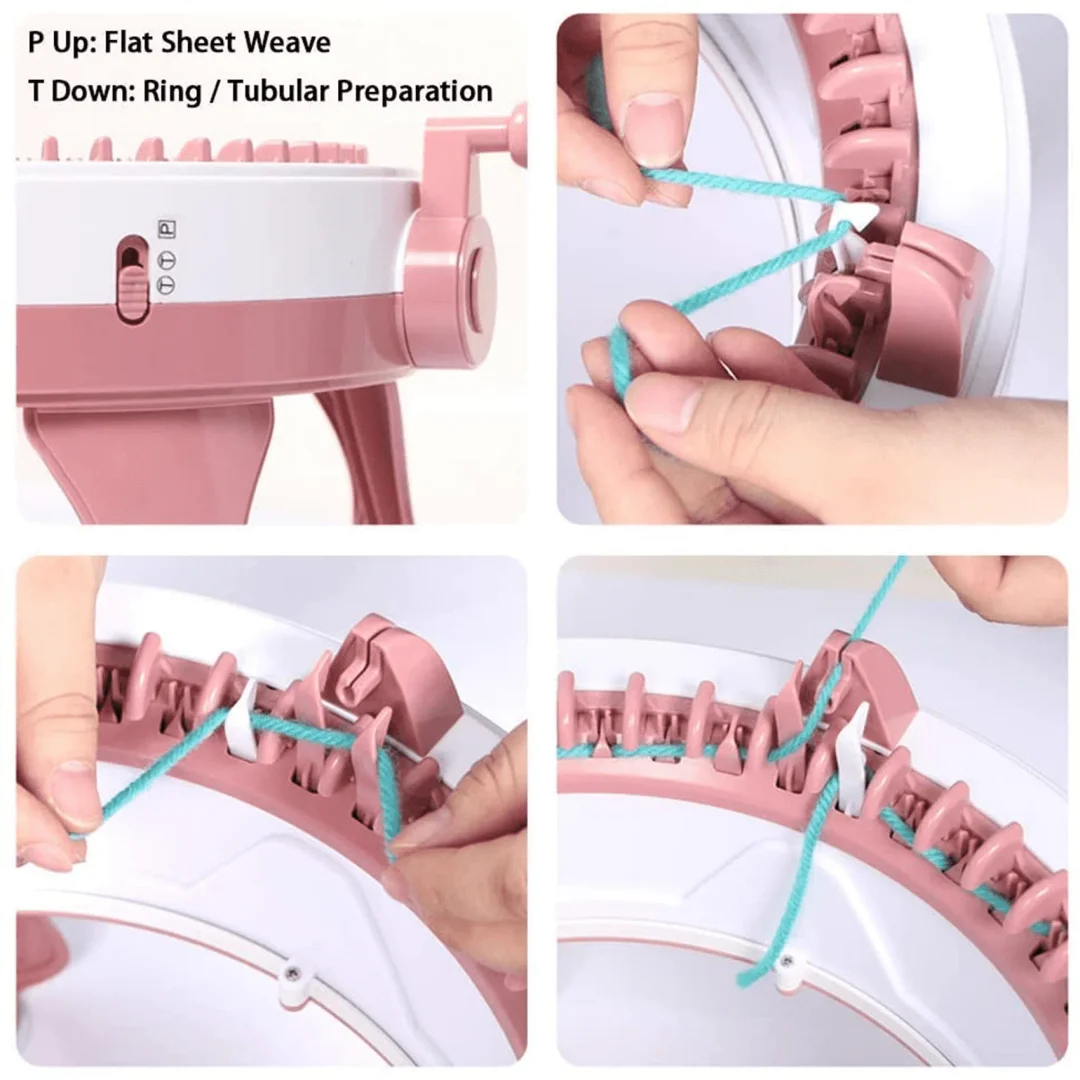<img src=&ldquo;sentro8.jpg&rdquo; alt=&ldquo;How to tie the wool to the sentro knitting machine&rdquo;>