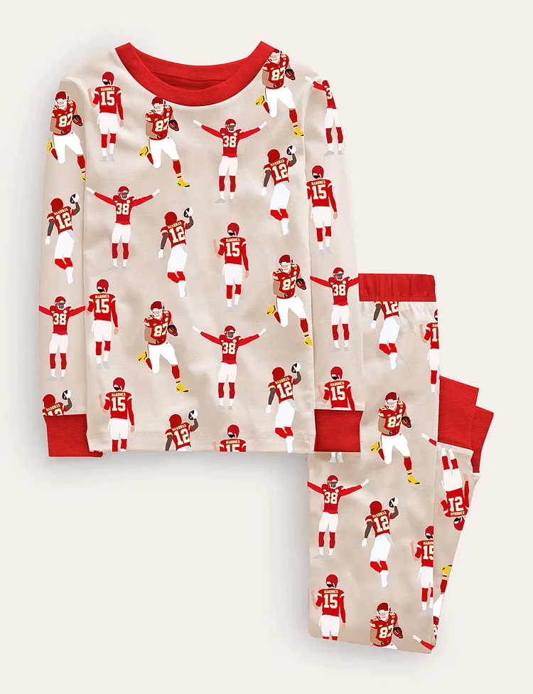 Kid's Kansas City Chiefs Football Pajama Set