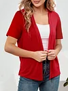 Women's Chic Spring & Summer Cardigan - Elegant Short Sleeve, Lightweight Open Front Knit - Versatile Sweater for Casual or Dressy Occasions