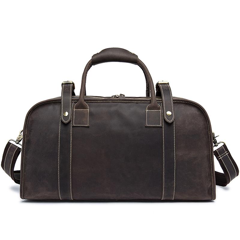 Genuine Leather Comfortable Grab Clean Silhouette Spacious Interior Carryall Bag for Traveling