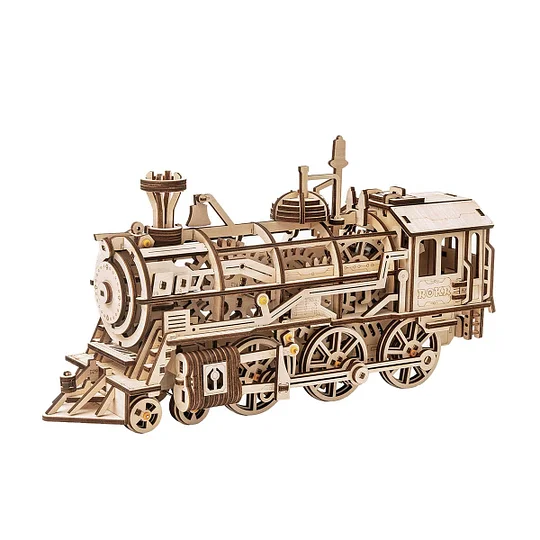 ROKR Locomotive Mechanical Gears 3D Wooden Puzzle LK701 | Robotime Online