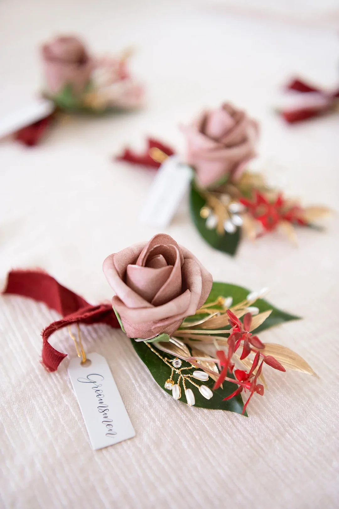 1.5"-2" Foam Rosebud & Petite Rose with Stem - 18 Colors
