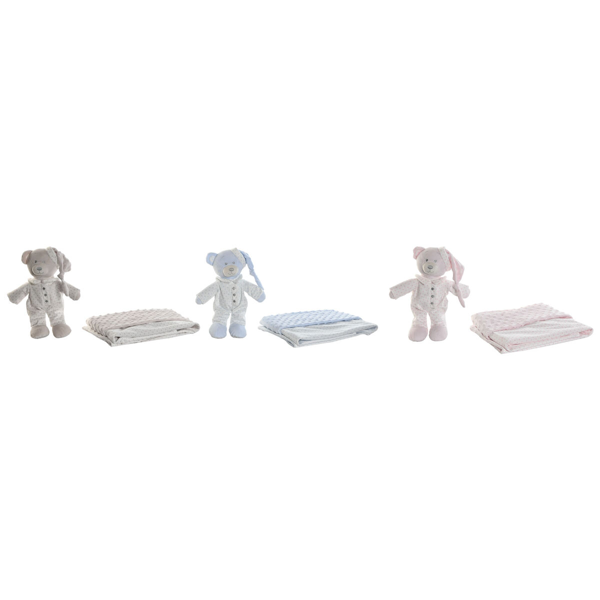 Gift Set for Babies Home ESPRIT Blue Beige Pink Polyester (3 Units)