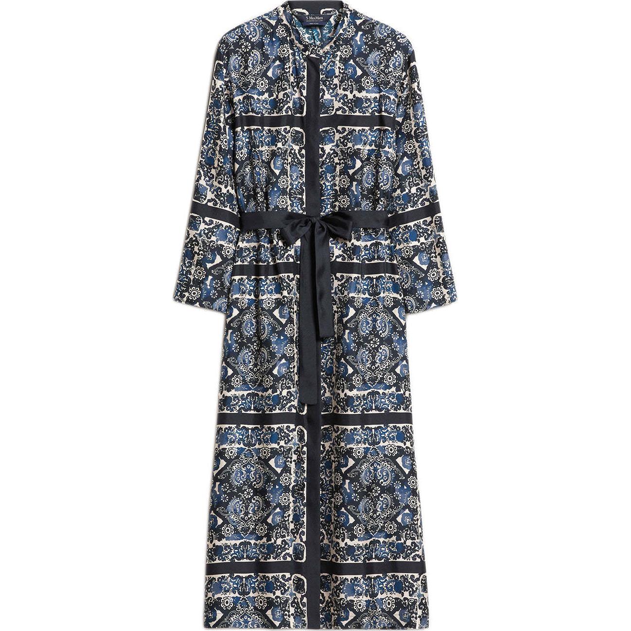'S MAX MARA All-Over Printed Belted Dress
