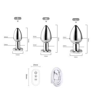 App & Wireless Remote 10 Frequncy Strong Shock Shiny Anal Vibrator