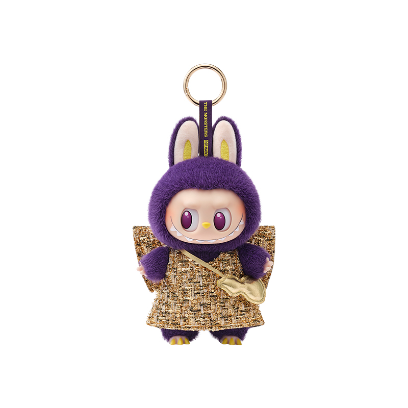 POP MART LABUBU X PRONOUNCE   WINGS OF FORTUNE Purple Cool Hang Tag Box 17.5cm