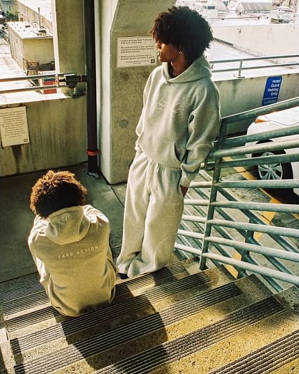 Love the streetwear vibe. I paired the hoodie with sneakers and it looks amazing