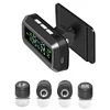C68 USB+Solar Car Tire Pressure Monitor System with 4 External Sensors