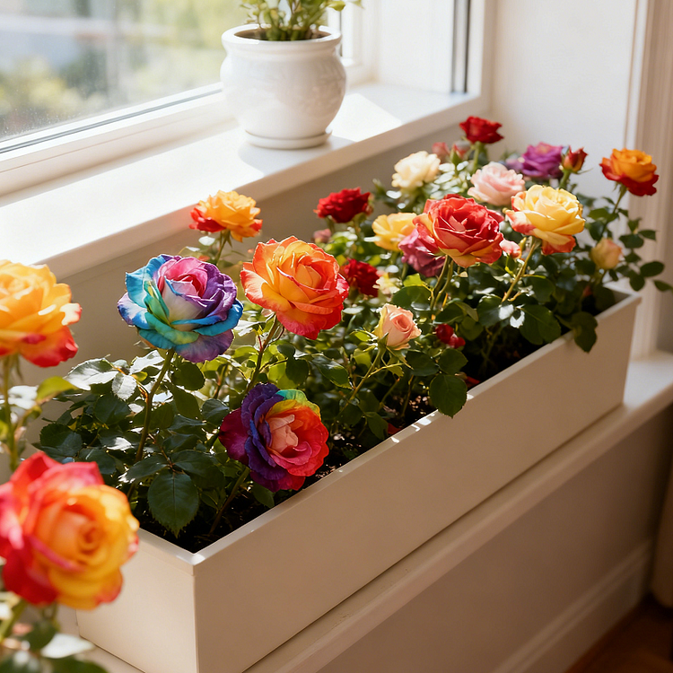 🌹Rare Heirloom Rainbow Rose Seeds